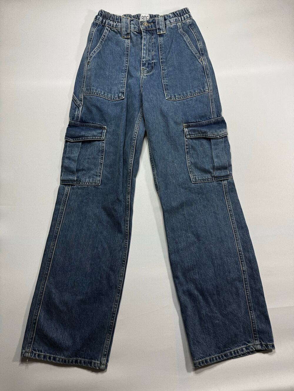 BDG Urban Outfitters Women's Baggy Cargo Blue  Jeans - Size 25x32‎ (24x30)*
